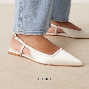 ASOS White Slingback Flats